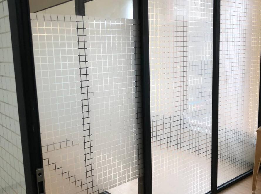 Premium aluminium office partition installed in Mansarovar